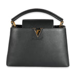 Louis Vuitton Black Taurillon Capucines MM