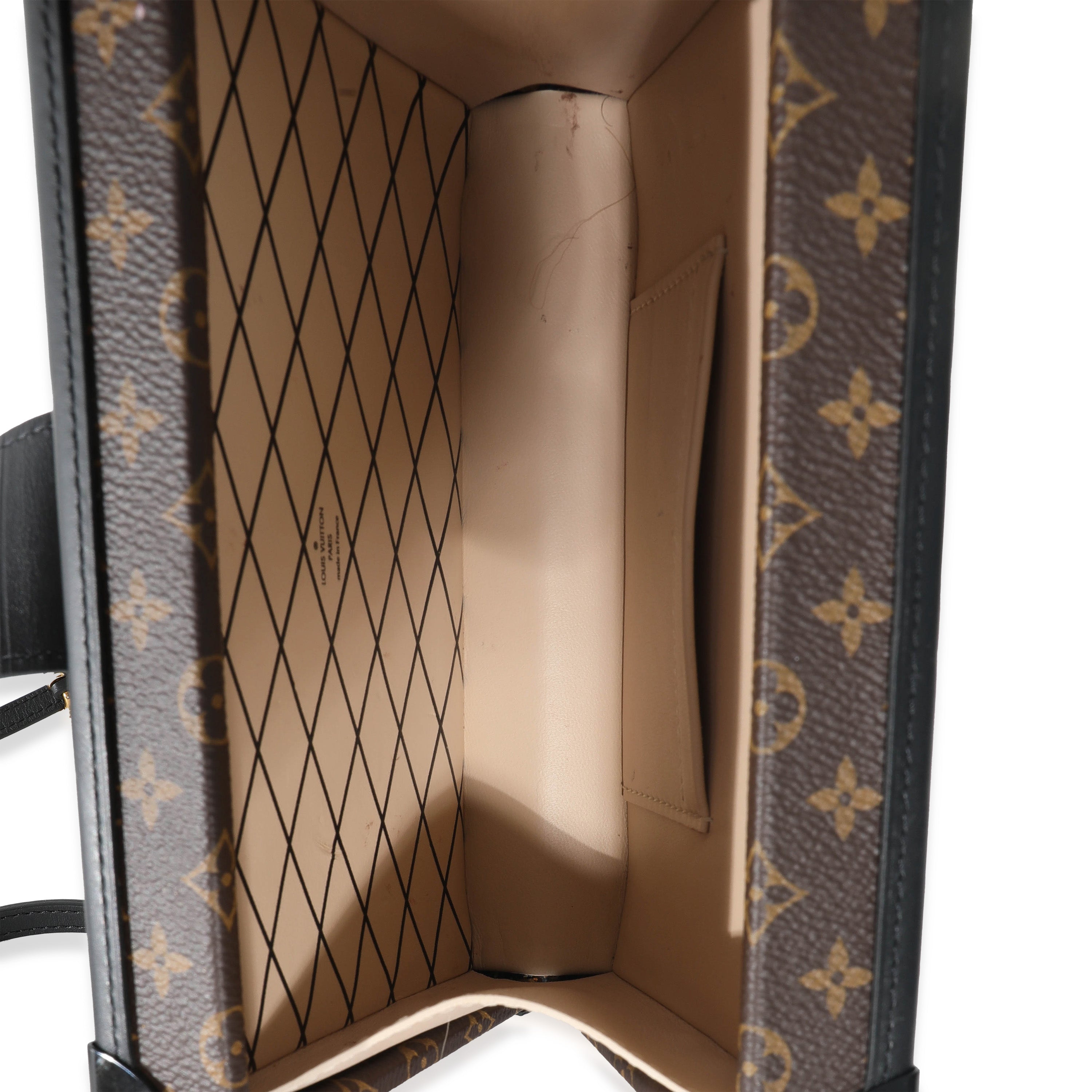 Louis Vuitton Louis Vuitton Monogram Canvas Black Calfskin Petite Malle