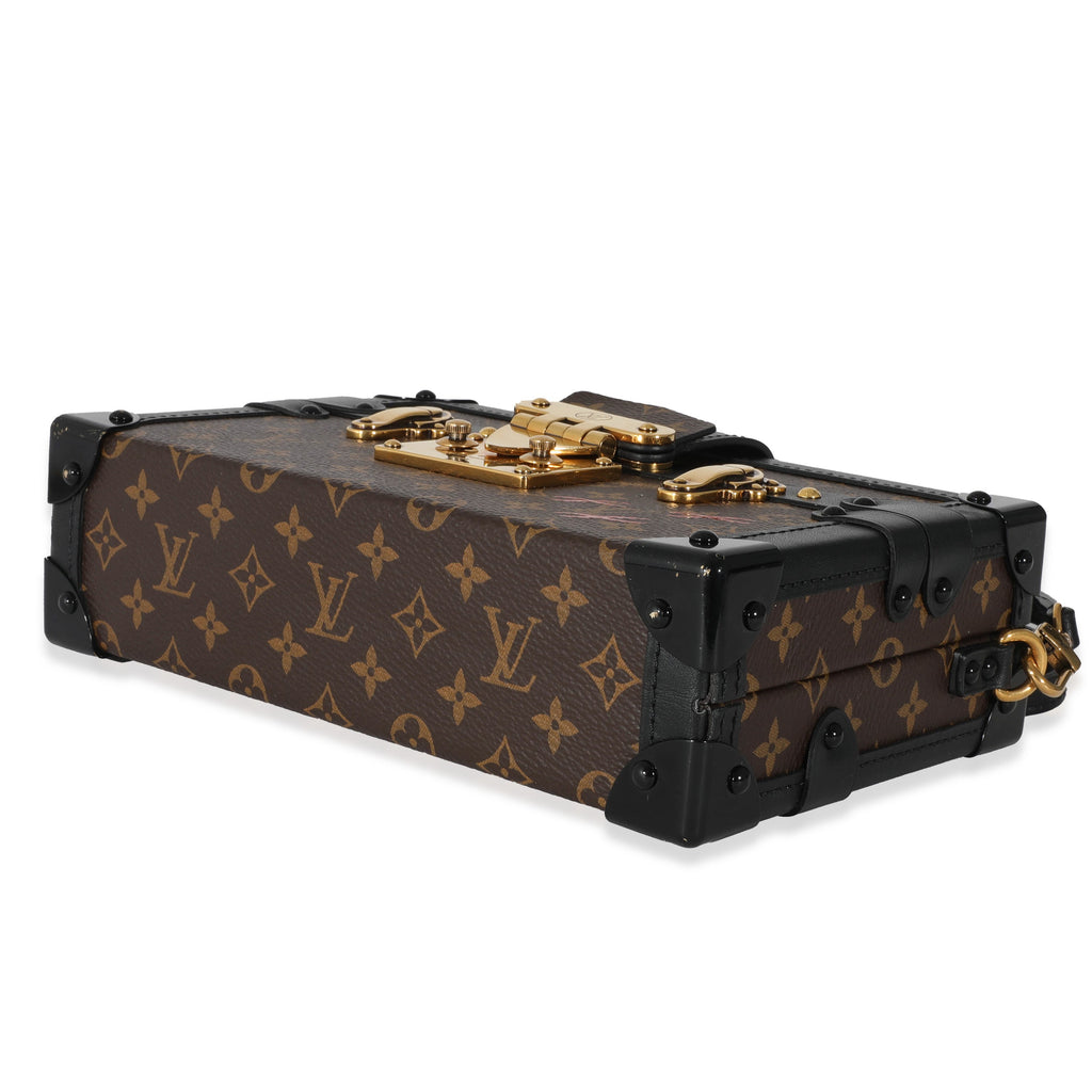 Louis Vuitton Louis Vuitton Monogram Canvas Black Calfskin Petite Malle