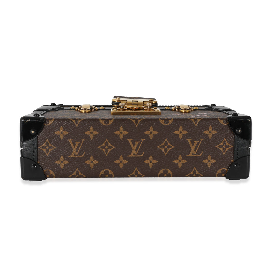 Louis Vuitton Louis Vuitton Monogram Canvas Black Calfskin Petite Malle