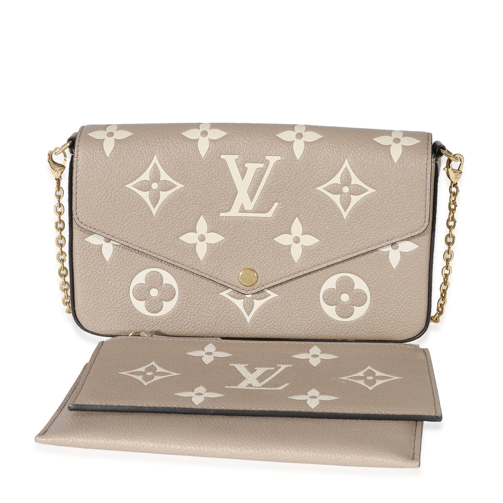 Louis Vuitton Louis Vuitton Tourterelle Creme Empreinte Monogram Giant Félicie Pochette