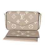 Louis Vuitton Louis Vuitton Tourterelle Creme Empreinte Monogram Giant Félicie Pochette