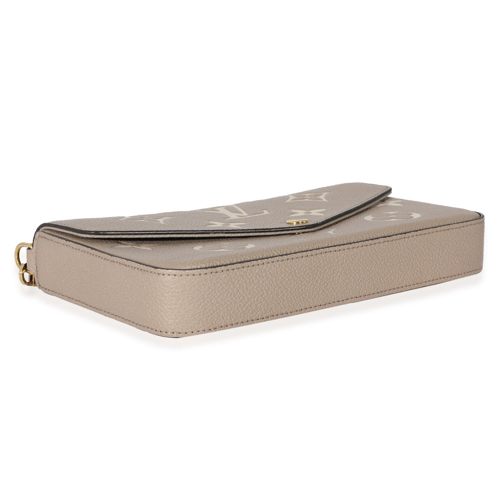 Louis Vuitton Louis Vuitton Tourterelle Creme Empreinte Monogram Giant Félicie Pochette