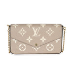 Louis Vuitton Louis Vuitton Tourterelle Creme Empreinte Monogram Giant Félicie Pochette