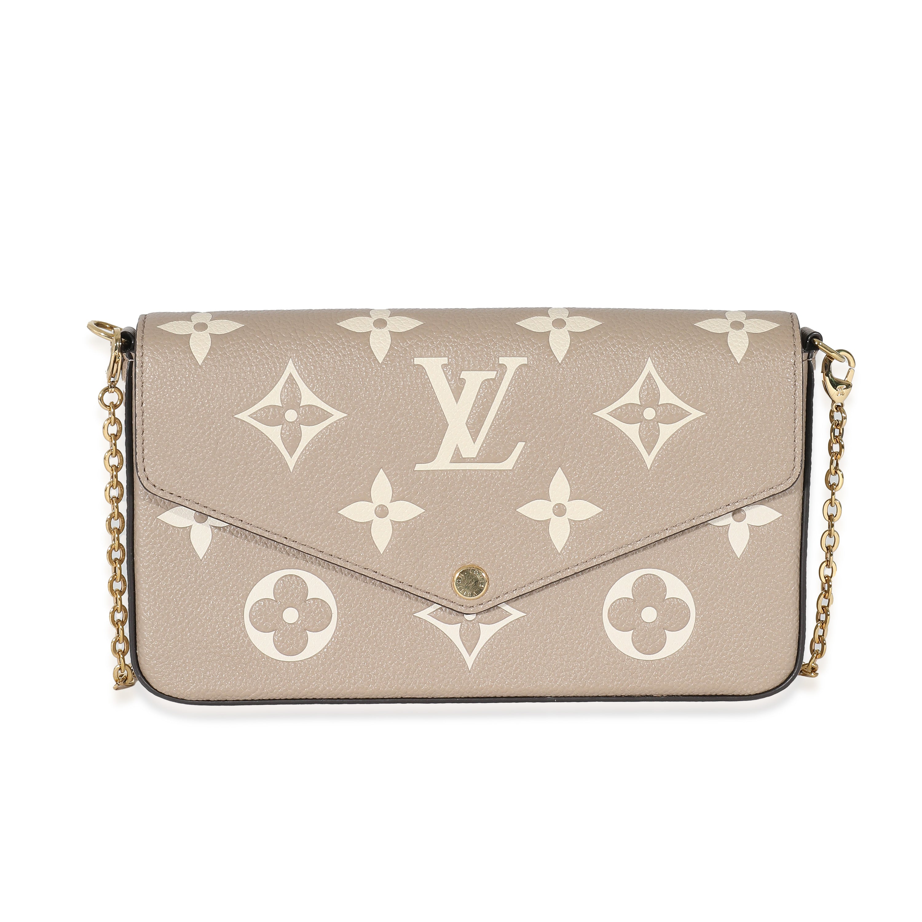 Louis Vuitton Louis Vuitton Tourterelle Creme Empreinte Monogram Giant Félicie Pochette