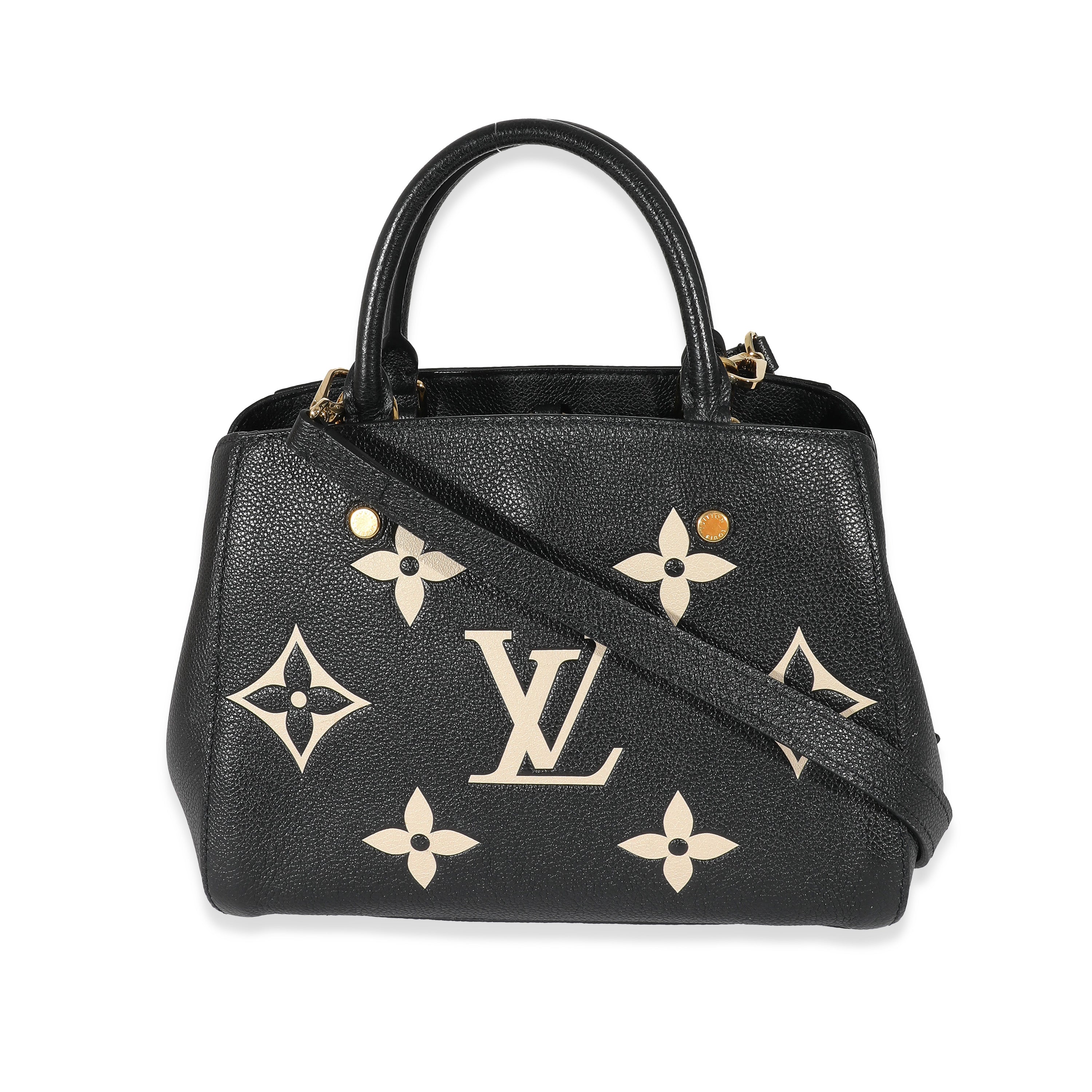 Louis Vuitton Louis Vuitton Black Beige Monogram Empreinte Montaigne BB