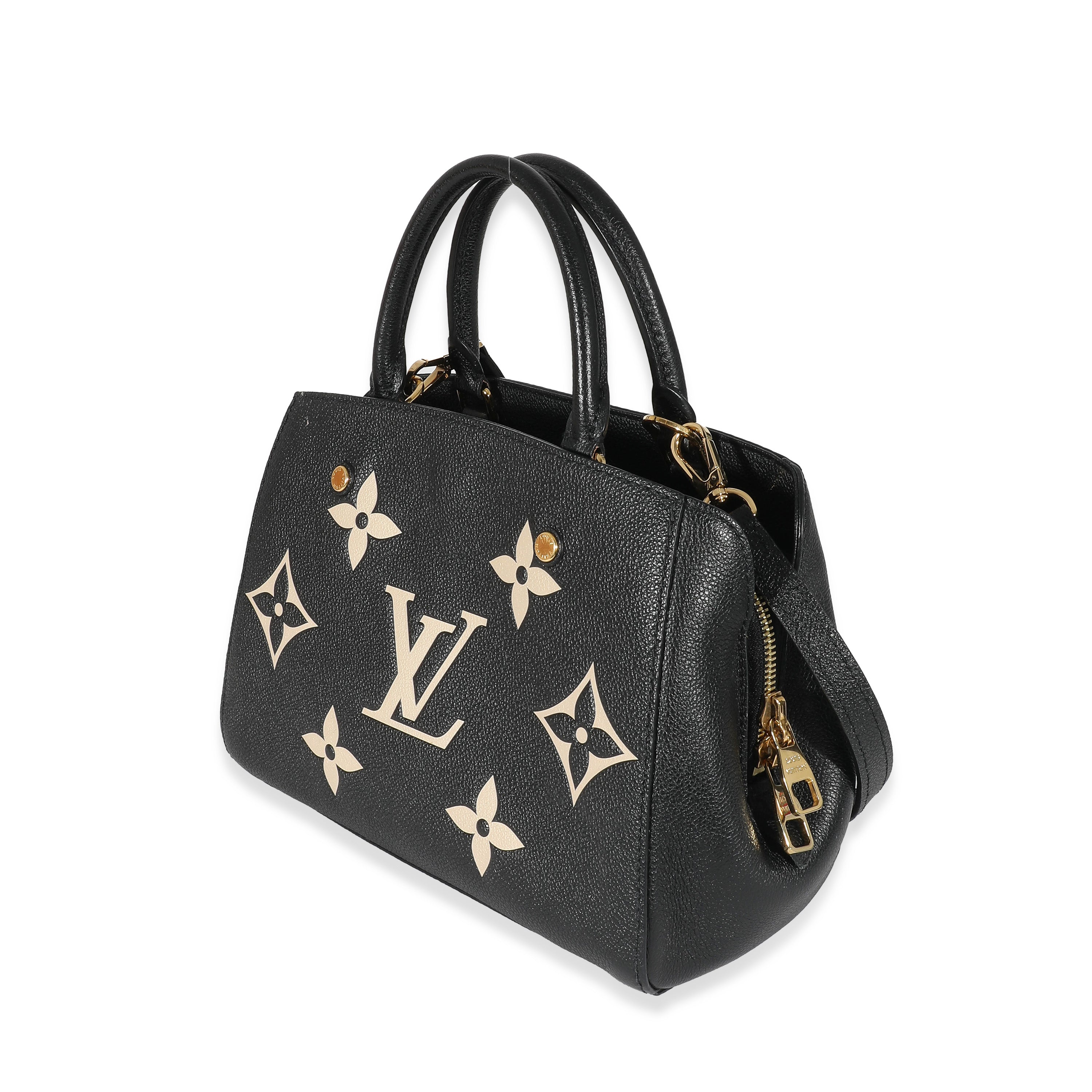 Louis Vuitton Louis Vuitton Black Beige Monogram Empreinte Montaigne BB