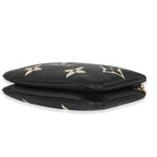 Louis Vuitton Louis Vuitton Black Beige Monogram Empreinte Double Zip Pochette