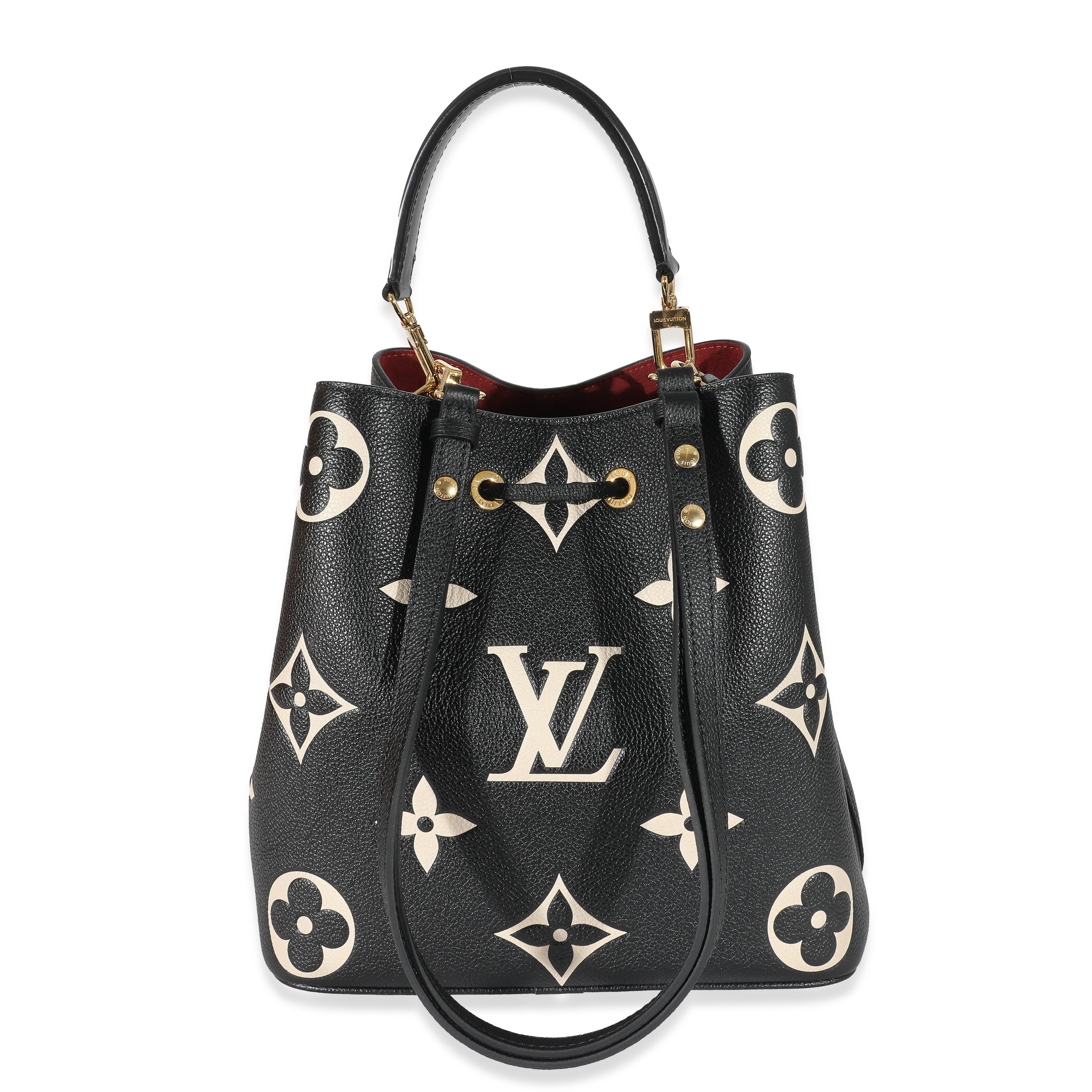 Louis Vuitton Louis Vuitton Black Beige Monogram Empreinte NéoNoé MM