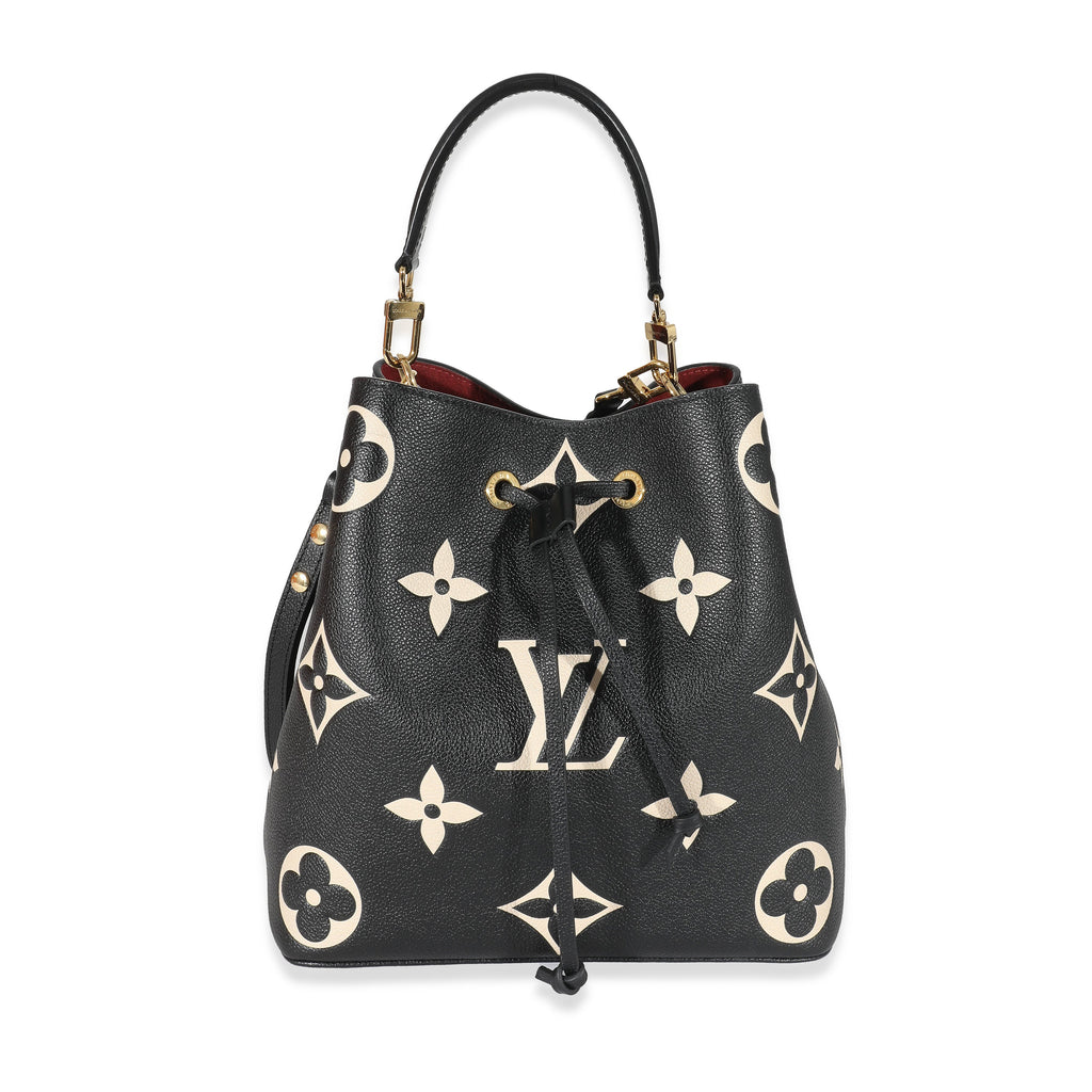 Louis Vuitton Louis Vuitton Black Beige Monogram Empreinte NéoNoé MM