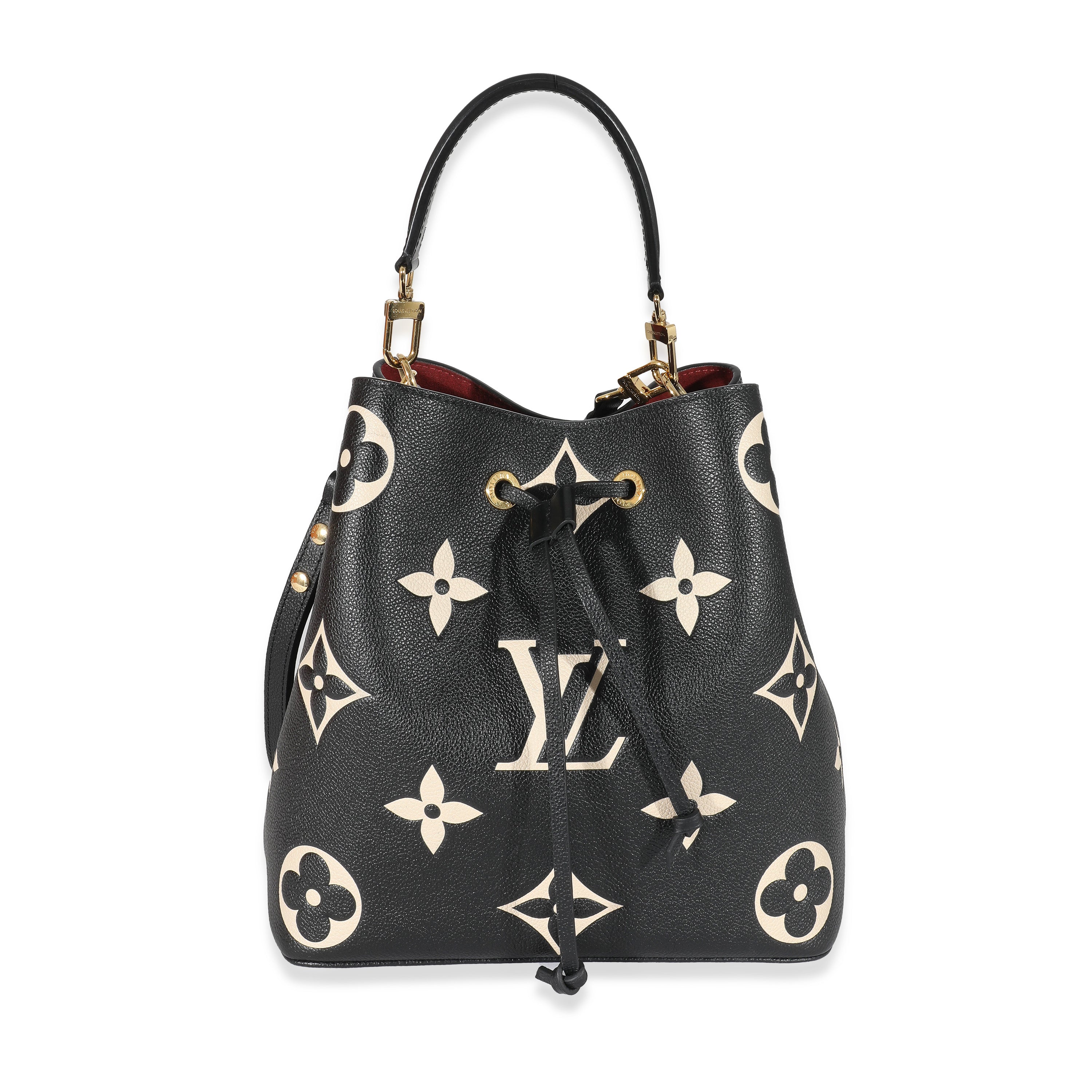 Louis Vuitton Louis Vuitton Black Beige Monogram Empreinte NéoNoé MM