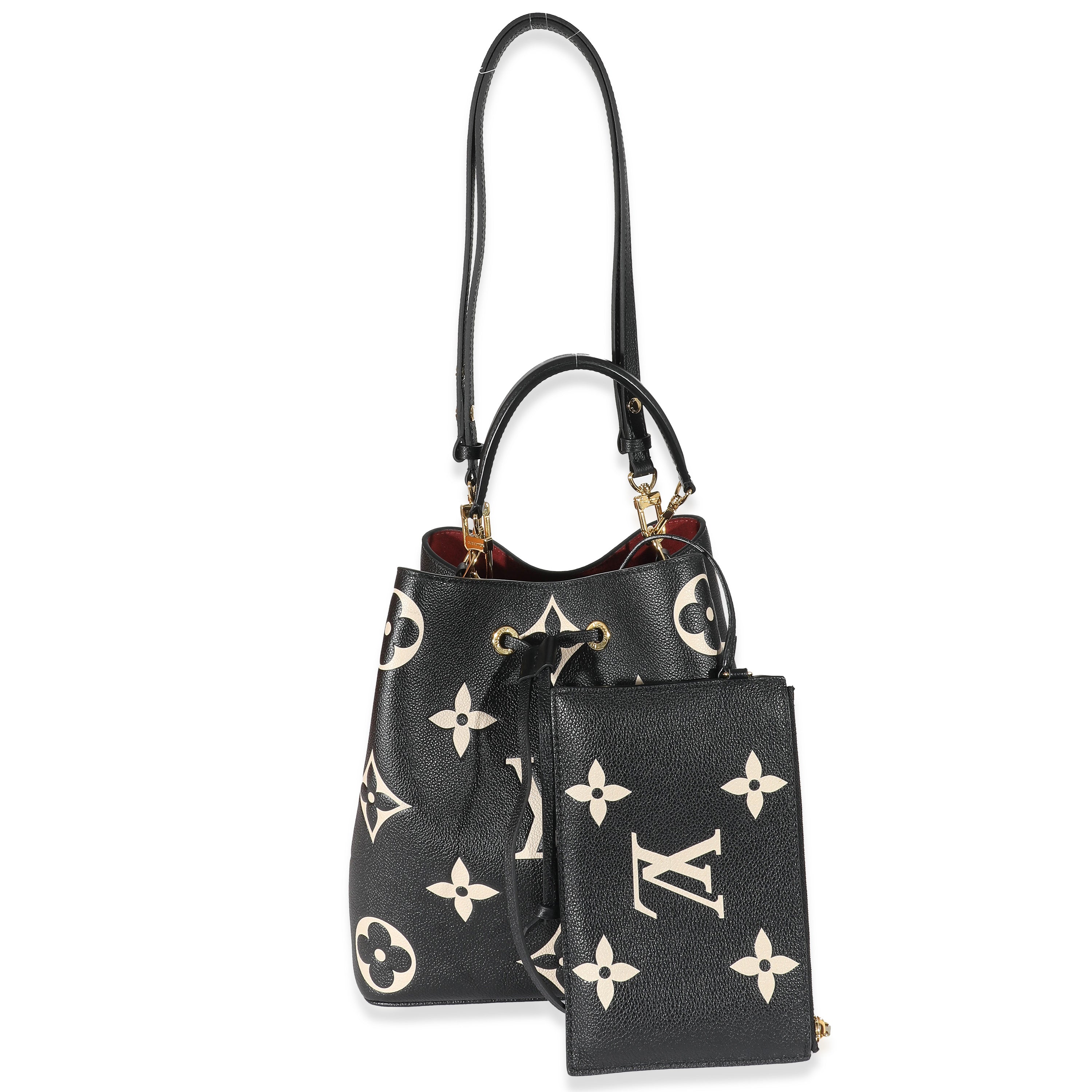 Louis Vuitton Louis Vuitton Black Beige Monogram Empreinte NéoNoé MM
