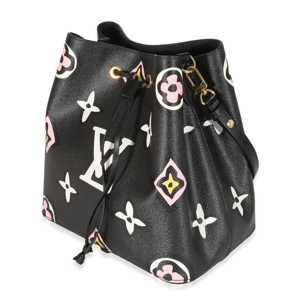 Louis Vuitton Louis Vuitton Black Monogram Giant Wild At Heart Canvas NéoNoé MM