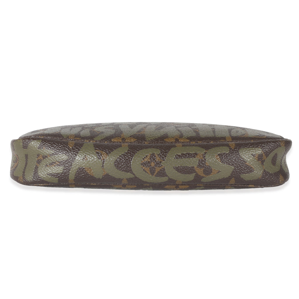 Louis Vuitton Louis Vuitton x Stephen Sprouse Kaki Monogram Graffiti Canvas Pochette Accessoir