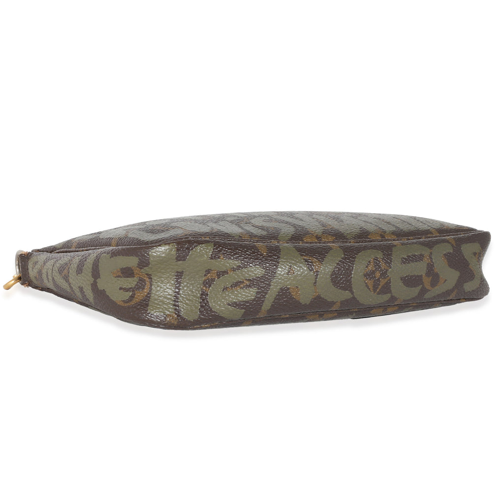 Louis Vuitton Louis Vuitton x Stephen Sprouse Kaki Monogram Graffiti Canvas Pochette Accessoir