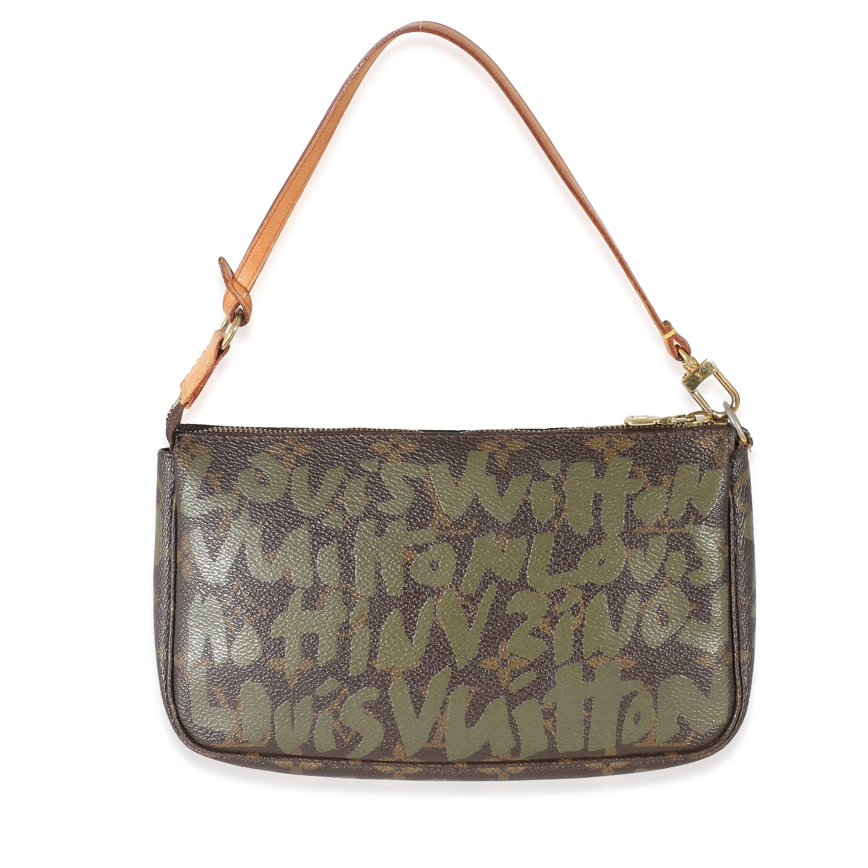 Louis Vuitton Louis Vuitton x Stephen Sprouse Kaki Monogram Graffiti Canvas Pochette Accessoir