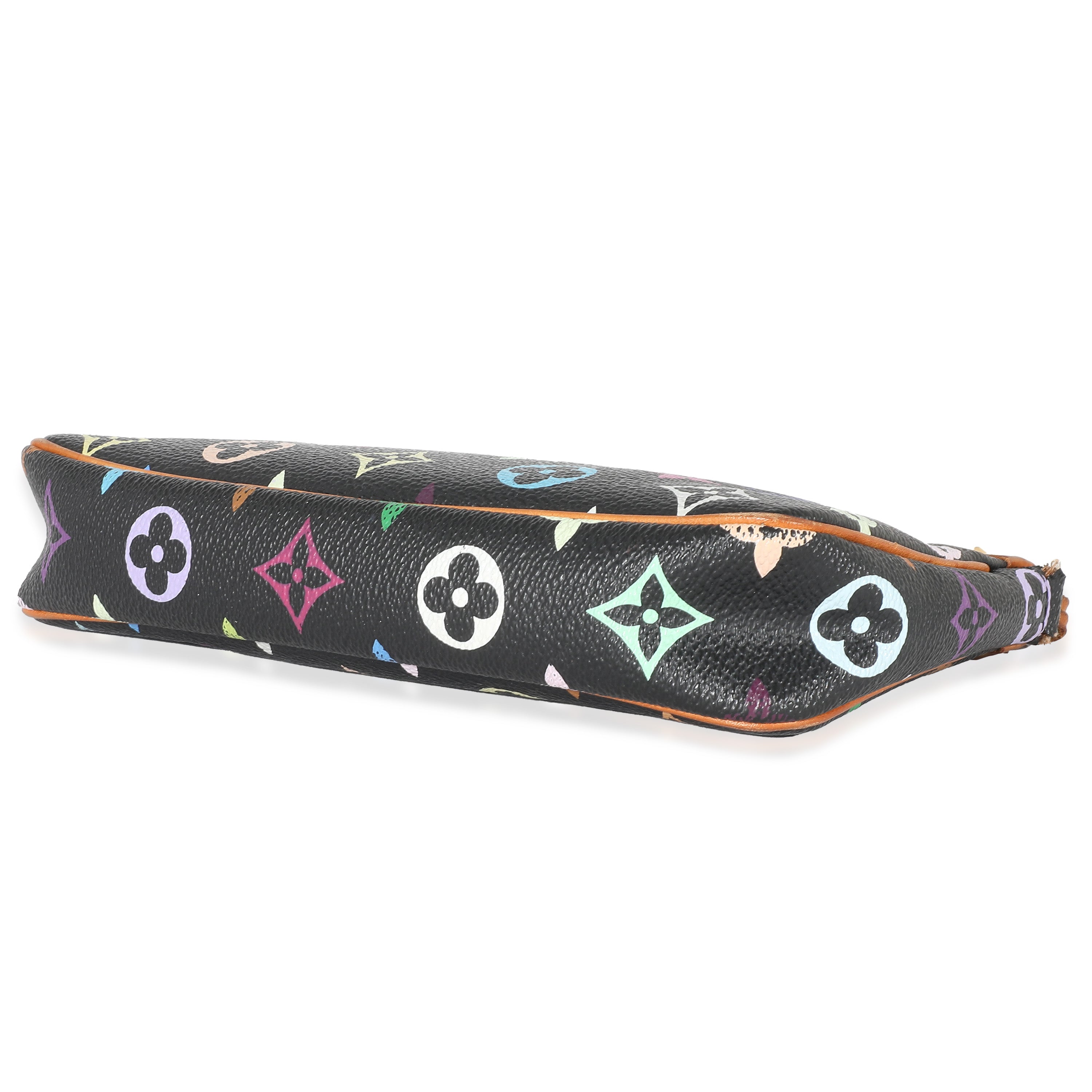 Louis Vuitton x Takashi Murakami Black Multicolore Canvas Pochette Accessoires