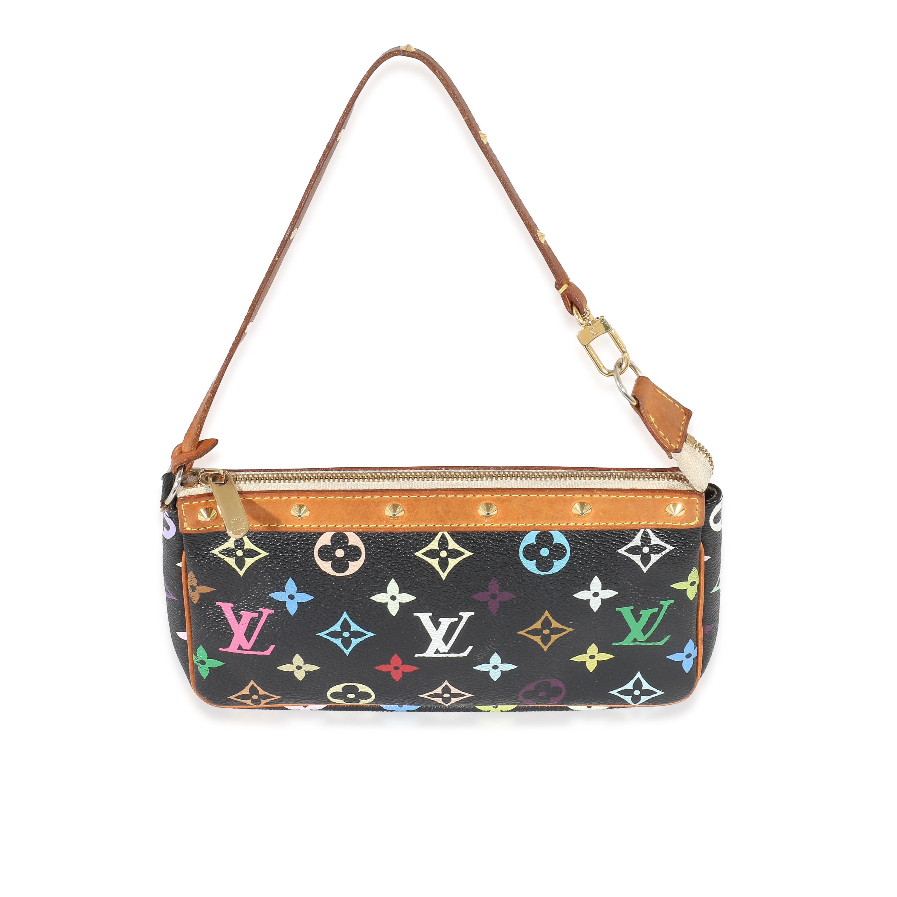 Louis Vuitton x Takashi Murakami Black Multicolore Canvas Pochette Accessoires
