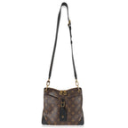 Louis Vuitton Louis Vuitton Black Leather Monogram Canvas Odeon PM