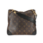 Louis Vuitton Louis Vuitton Black Leather Monogram Canvas Odeon PM