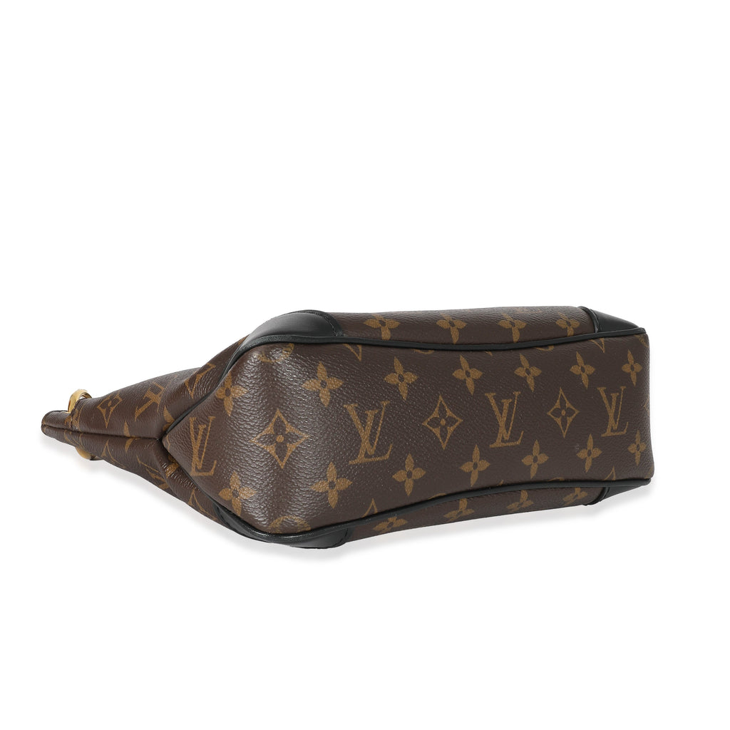 Louis Vuitton Louis Vuitton Black Leather Monogram Canvas Odeon PM