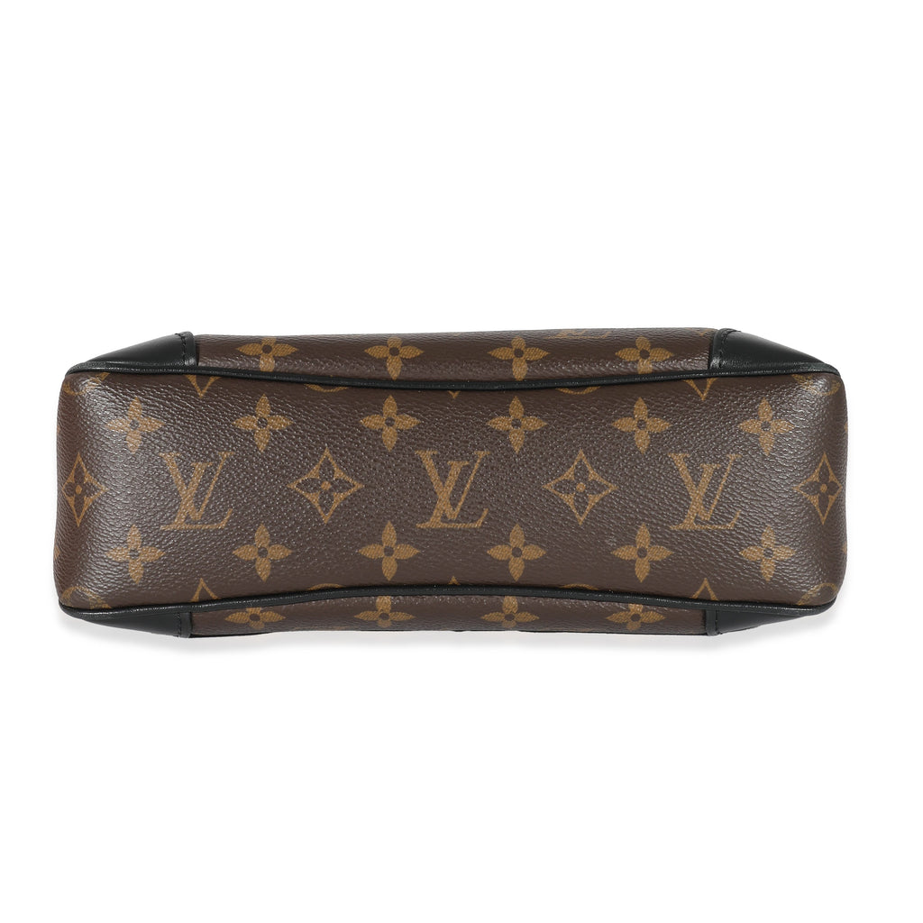 Louis Vuitton Louis Vuitton Black Leather Monogram Canvas Odeon PM