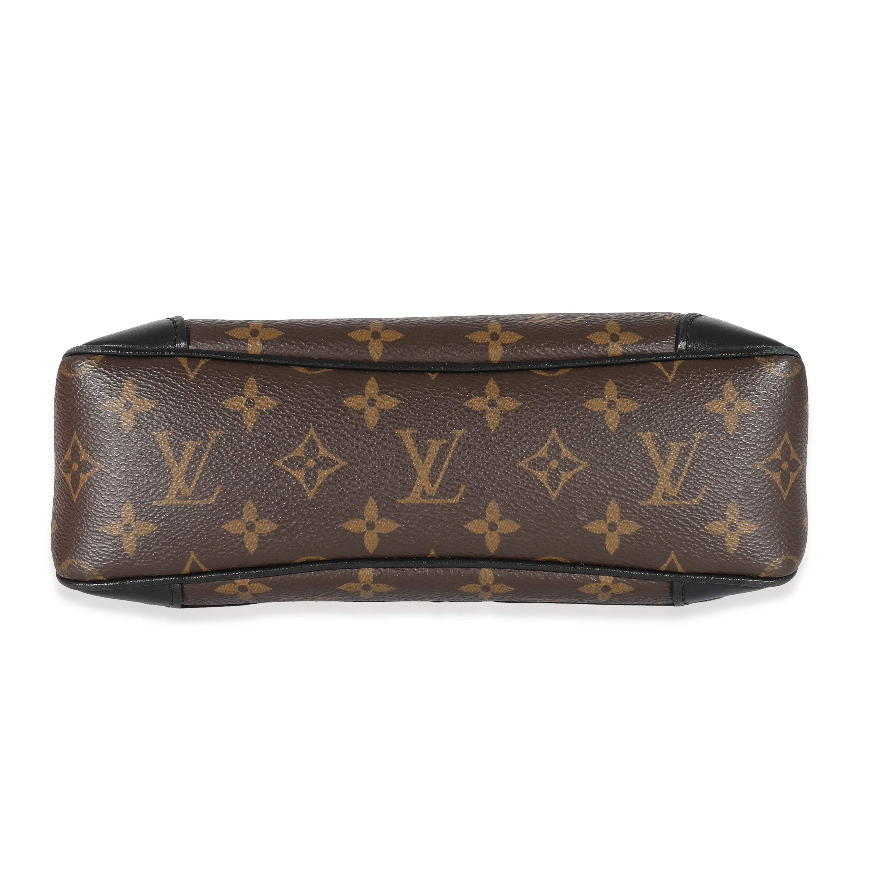 Louis Vuitton Louis Vuitton Black Leather Monogram Canvas Odeon PM
