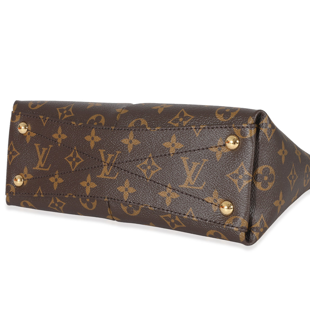 Louis Vuitton Louis Vuitton Black Leather Monogram Canvas V Tote BB