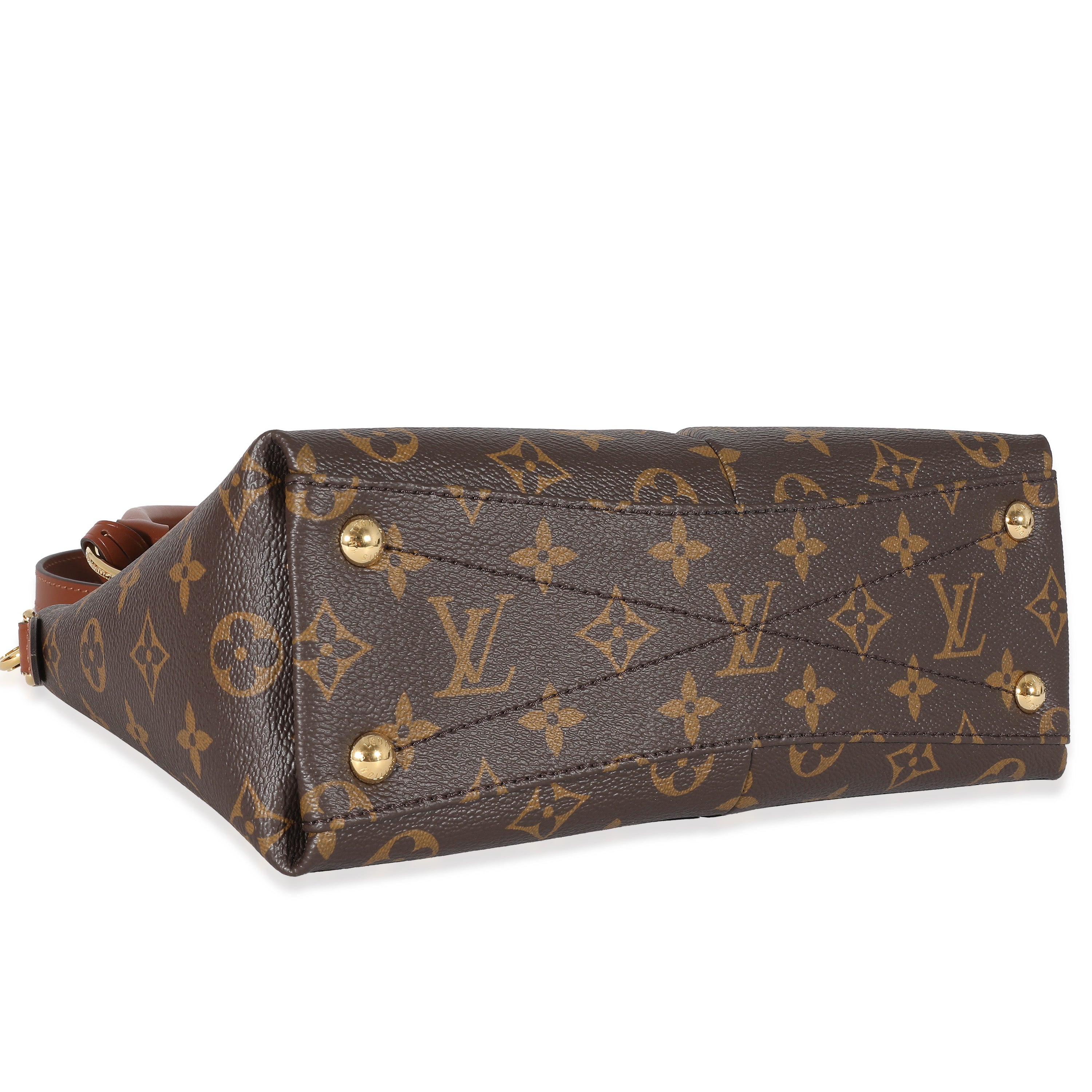 Louis Vuitton Louis Vuitton Black Leather Monogram Canvas V Tote BB