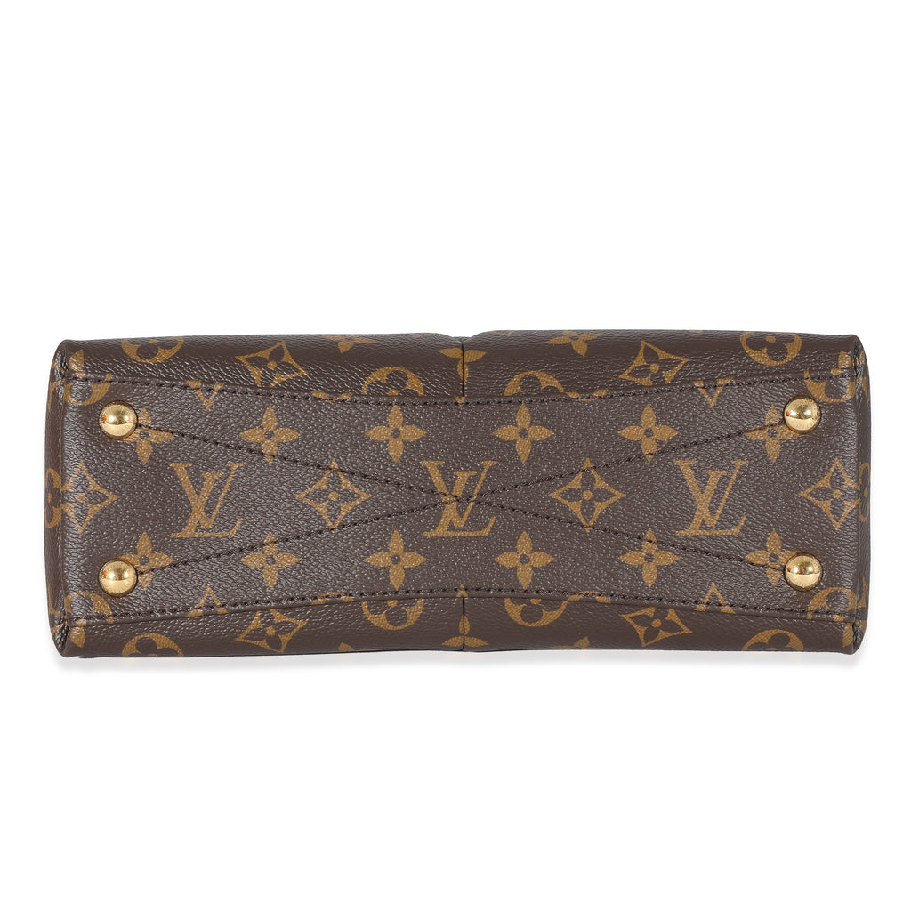 Louis Vuitton Louis Vuitton Black Leather Monogram Canvas V Tote BB