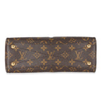 Louis Vuitton Louis Vuitton Black Leather Monogram Canvas V Tote BB