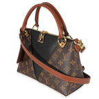 Louis Vuitton Louis Vuitton Black Leather Monogram Canvas V Tote BB