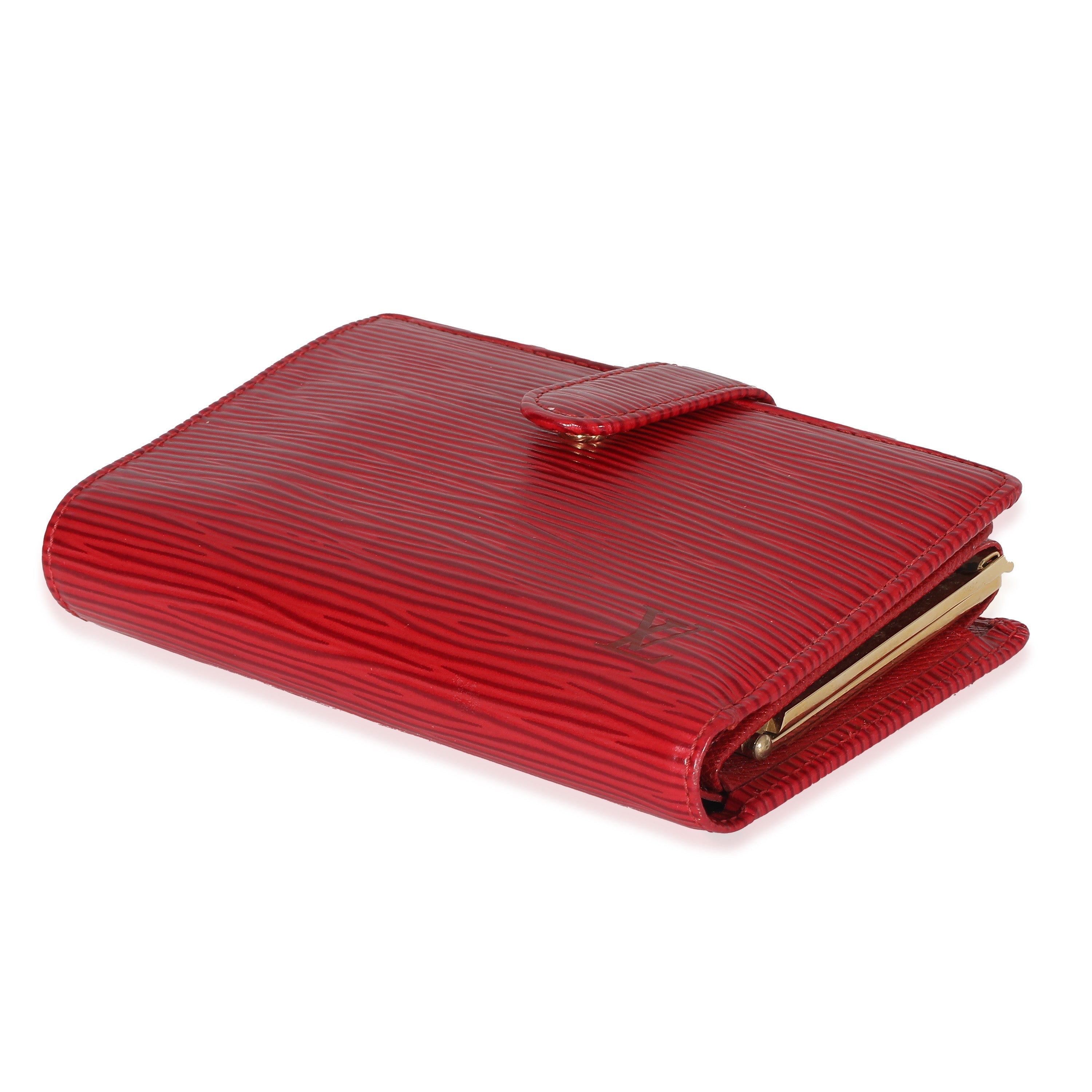 Louis Vuitton Louis Vuitton Castillan Red Epi Leather French Purse
