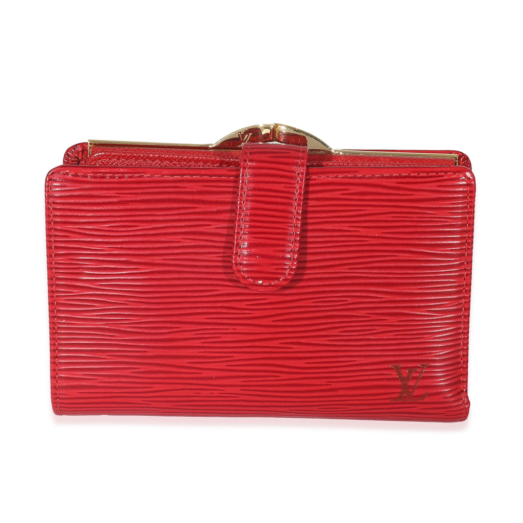Louis Vuitton Louis Vuitton Castillan Red Epi Leather French Purse