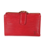 Louis Vuitton Louis Vuitton Castillan Red Epi Leather French Purse