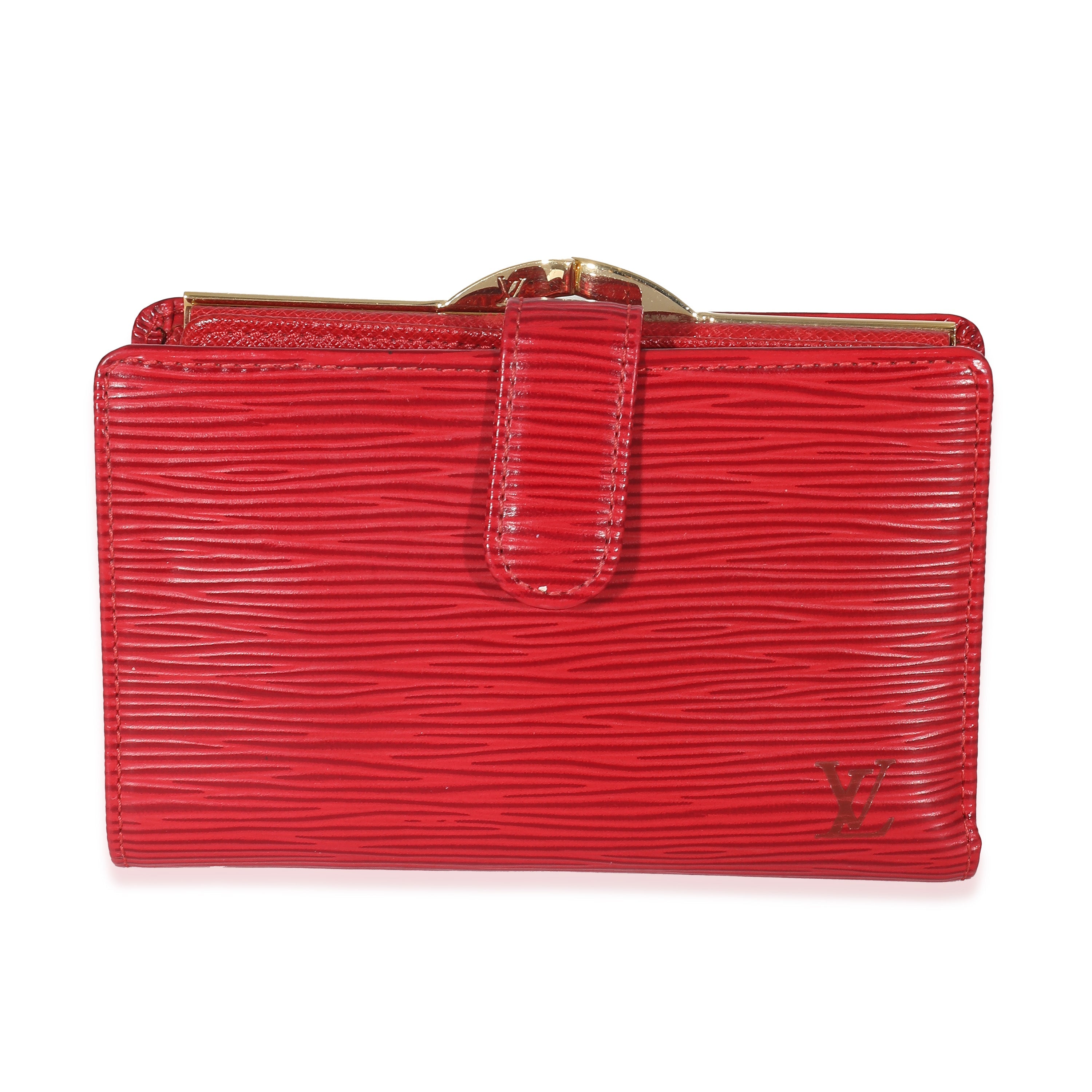 Louis Vuitton Louis Vuitton Castillan Red Epi Leather French Purse