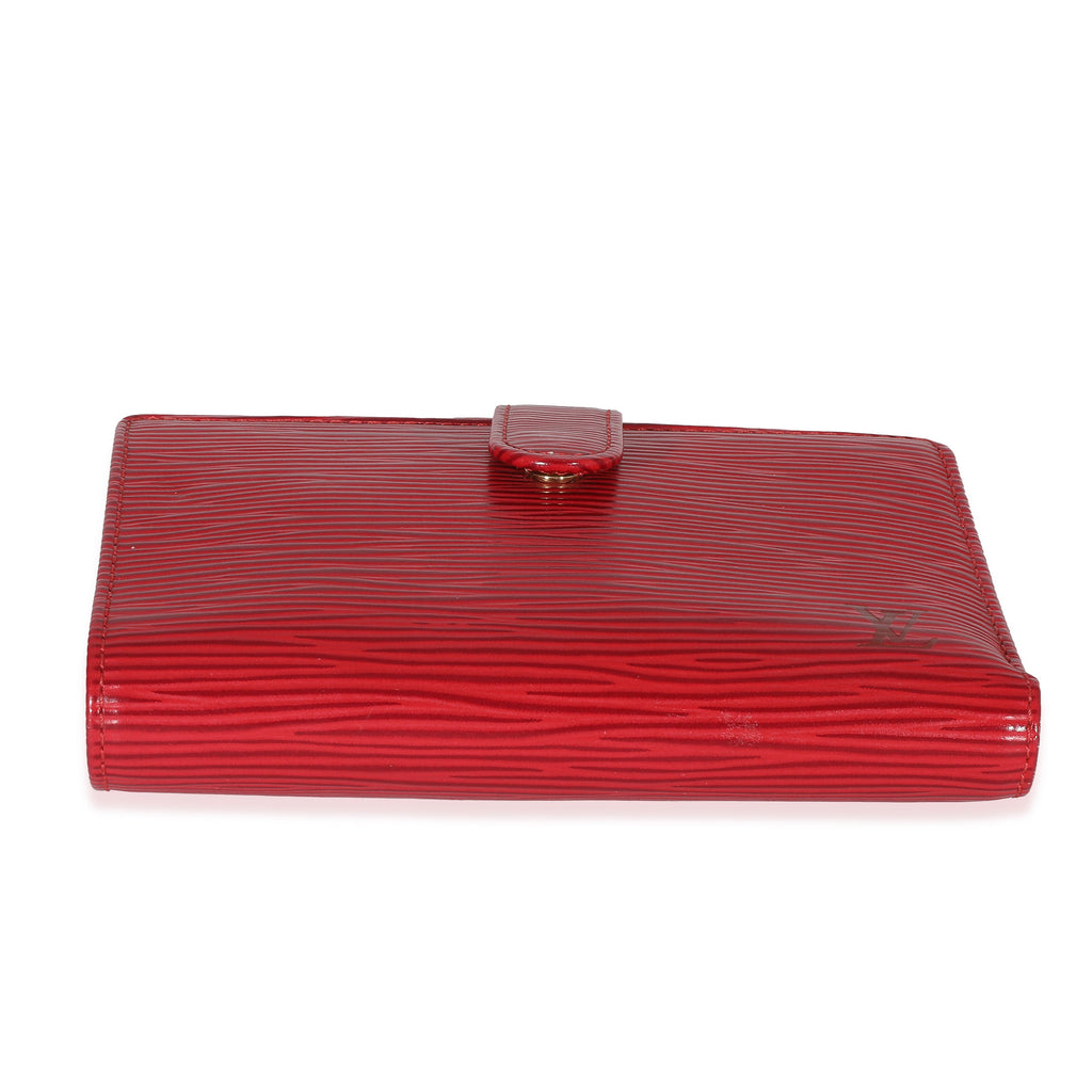 Louis Vuitton Louis Vuitton Castillan Red Epi Leather French Purse