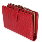 Louis Vuitton Louis Vuitton Castillan Red Epi Leather French Purse