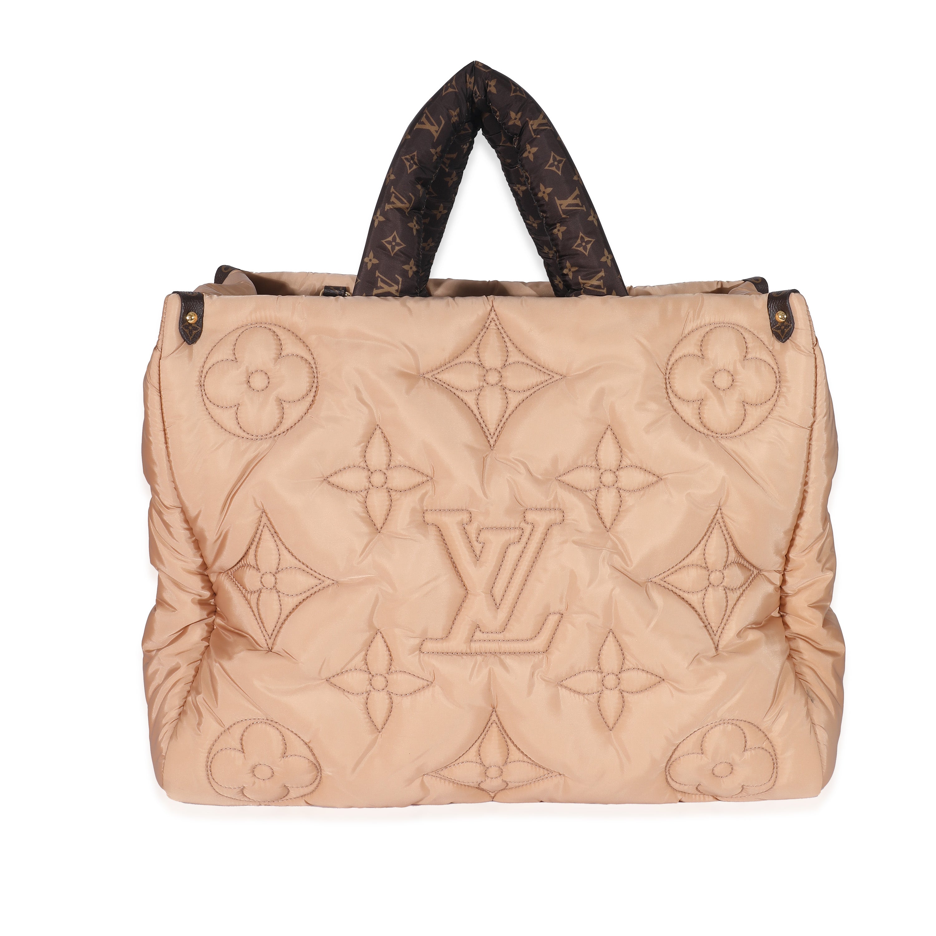 Louis Vuitton Louis Vuitton Beige Econyl Nylon Monogram Pillow Giant Onthego GM