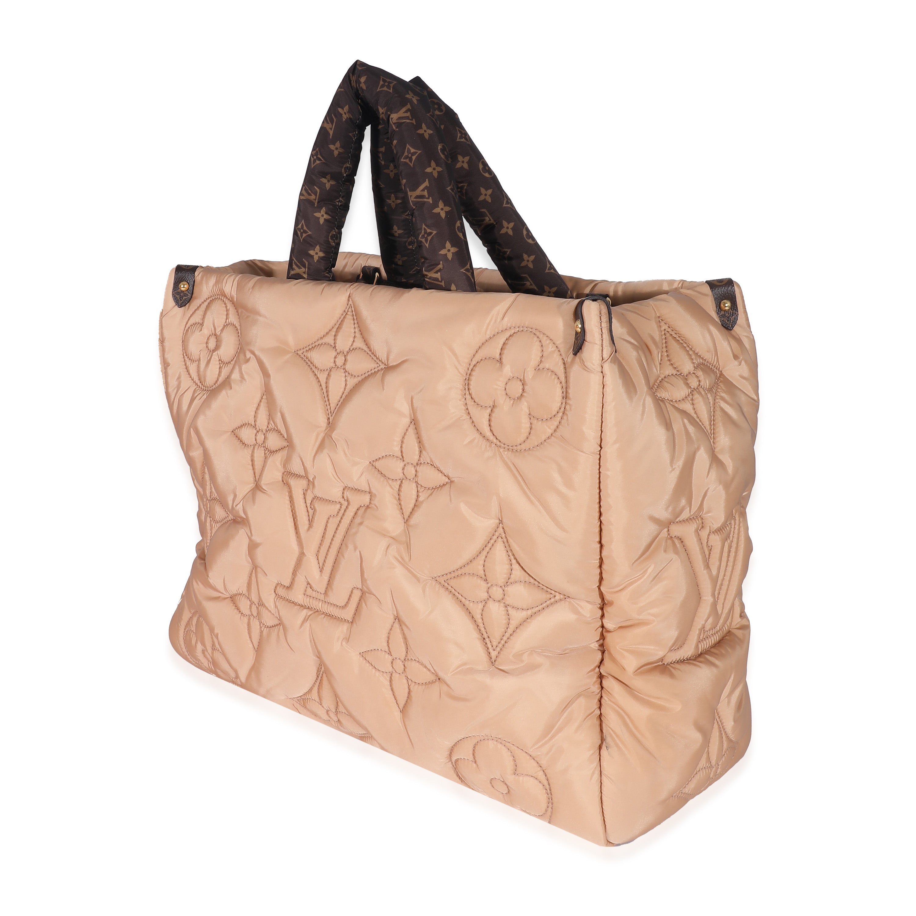 Louis Vuitton Louis Vuitton Beige Econyl Nylon Monogram Pillow Giant Onthego GM
