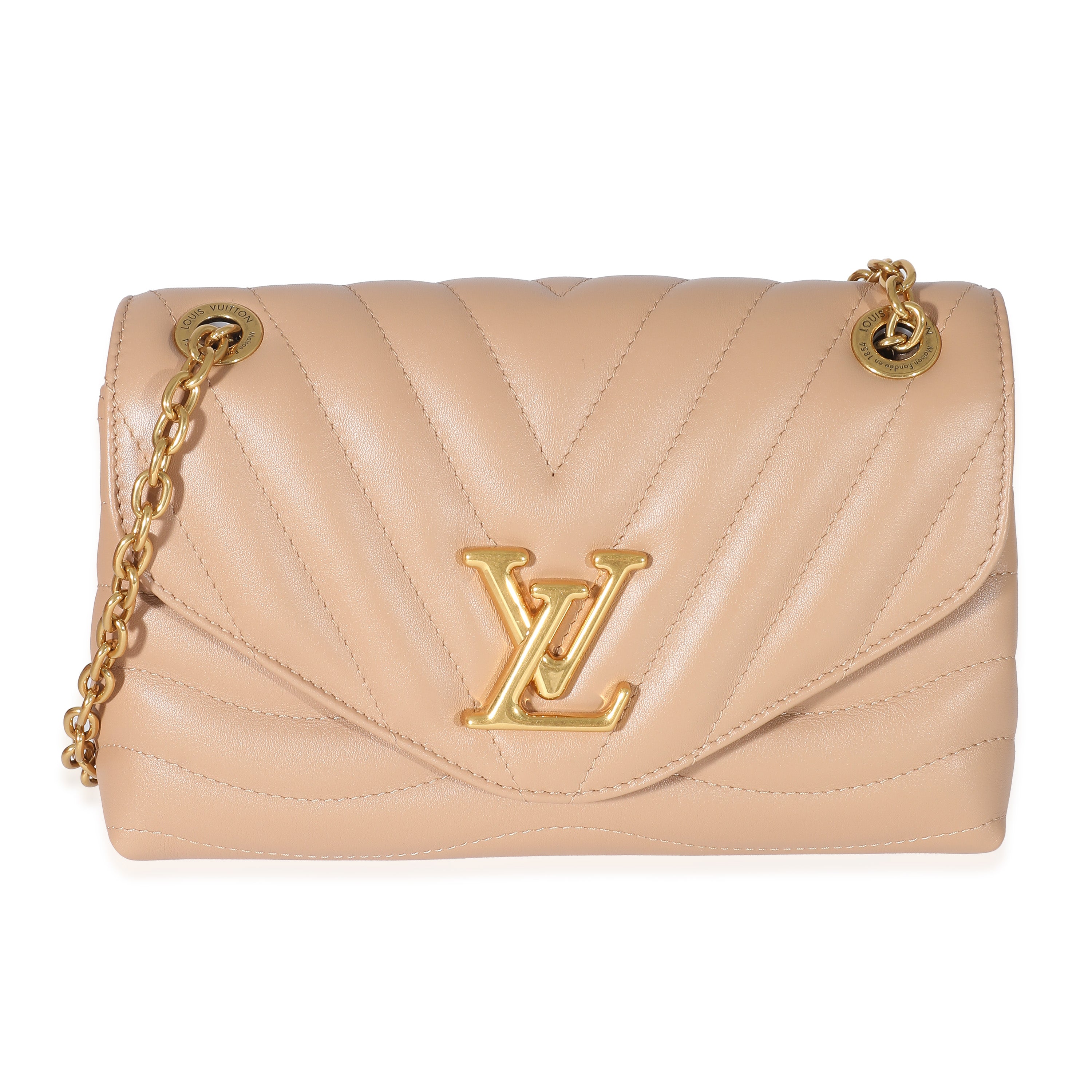Louis Vuitton Louis Vuitton Noisette Calf Leather New Wave Chain MM