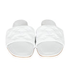 Louis Vuitton Louis Vuitton White Monogram Embossed Lambskin Revival Flat Mule