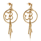 Louis Vuitton Louis Vuitton Twiggy Long Gold Plated Earrings
