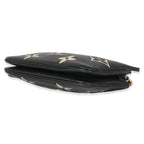 Louis Vuitton Louis Vuitton Black & Beige Monogram Empreinte Double Zip Pochette