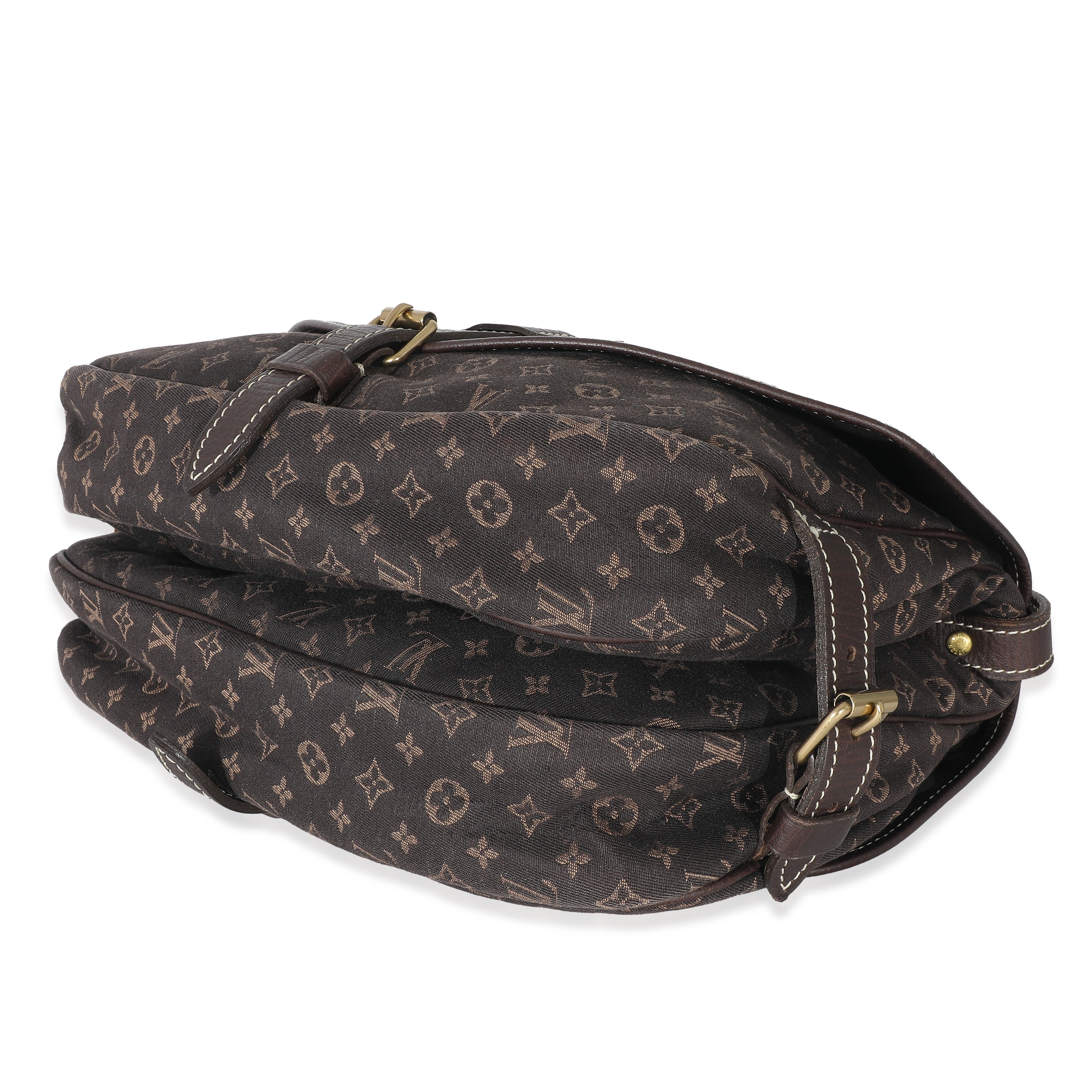 Louis Vuitton Louis Vuitton Ebene Monogram Canvas Mini Lin Saumur 26
