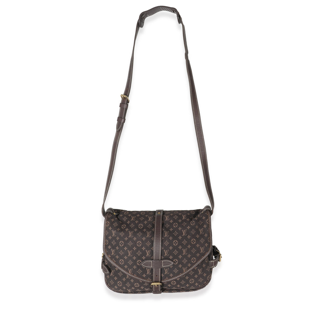 Louis Vuitton Louis Vuitton Ebene Monogram Canvas Mini Lin Saumur 26