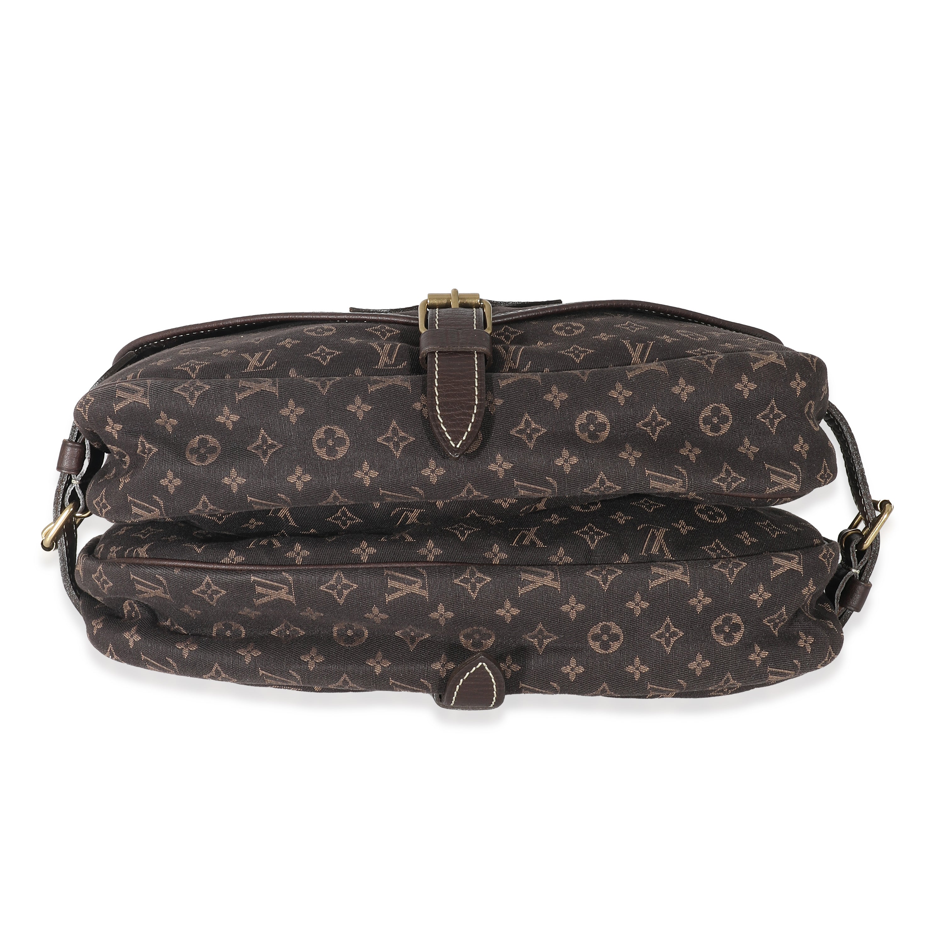 Louis Vuitton Louis Vuitton Ebene Monogram Canvas Mini Lin Saumur 26