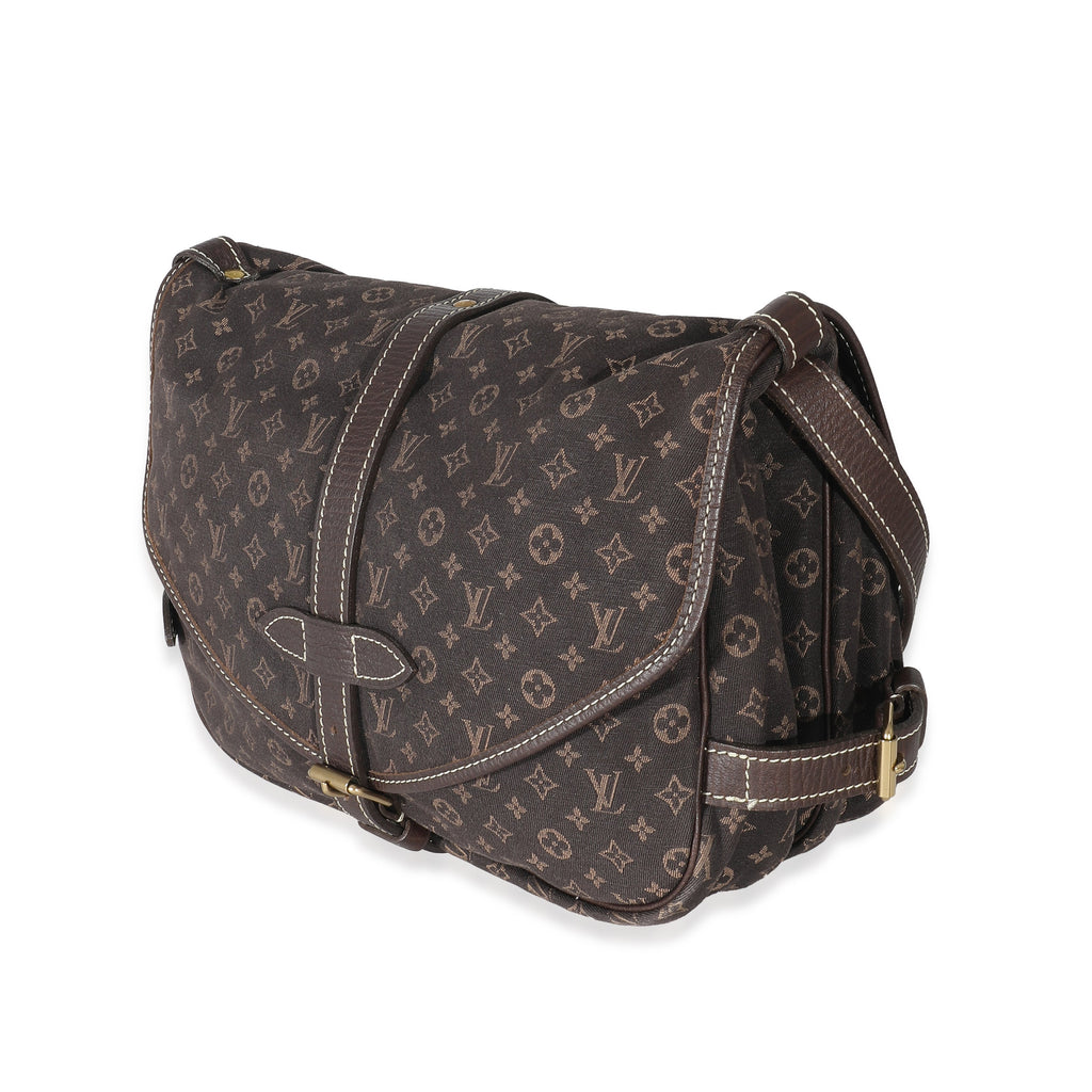 Louis Vuitton Louis Vuitton Ebene Monogram Canvas Mini Lin Saumur 26