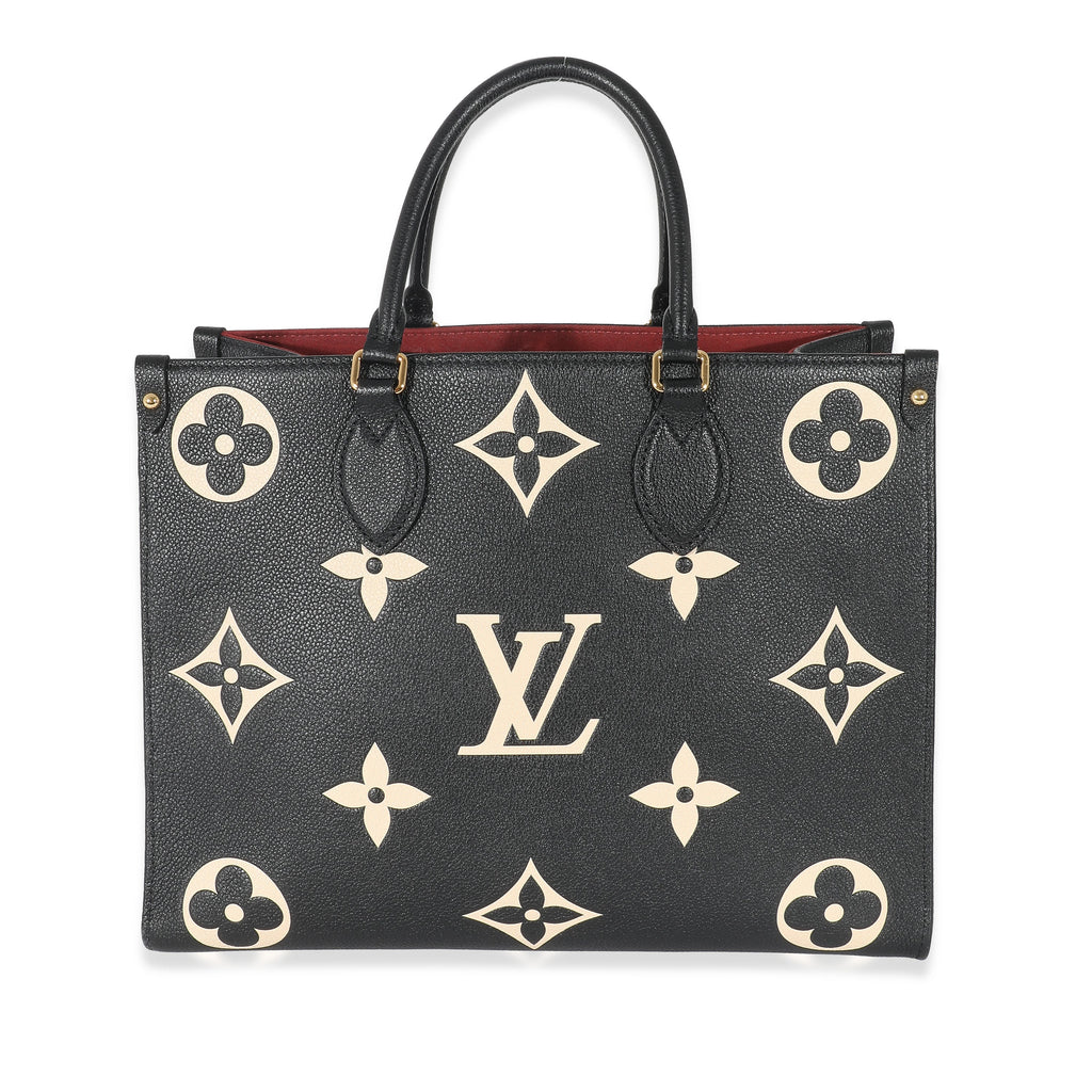 Louis Vuitton Louis Vuitton Black Beige Monogram Empreinte Onthego MM