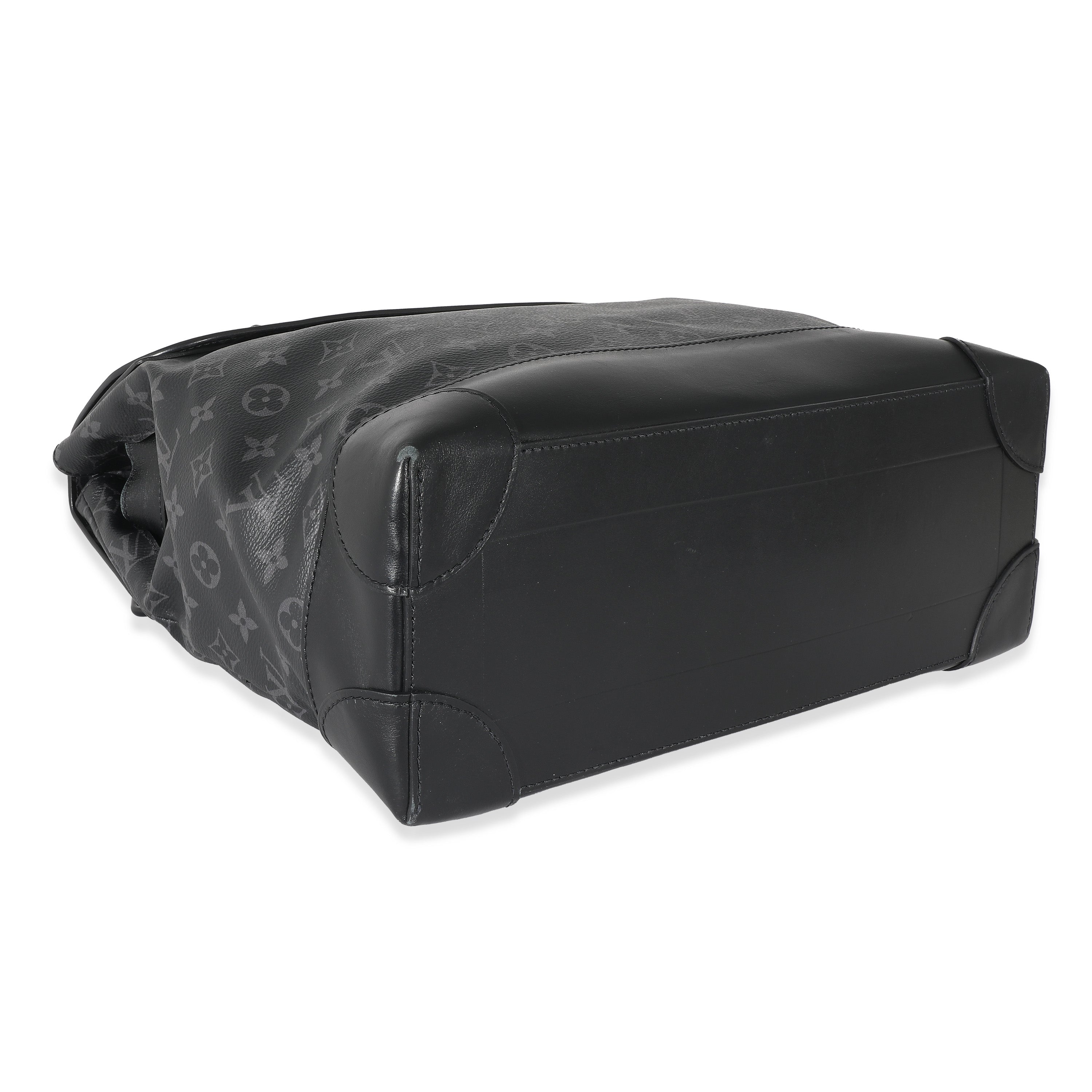 Louis Vuitton Louis Vuitton Black Taurillon Monogram Eclipse Steamer PM
